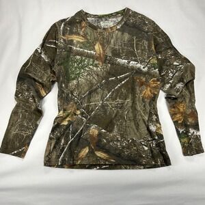 Rustic Ridge Preloved Women's Long Sleeve T-Shirt Large Realtree Hunting Camo